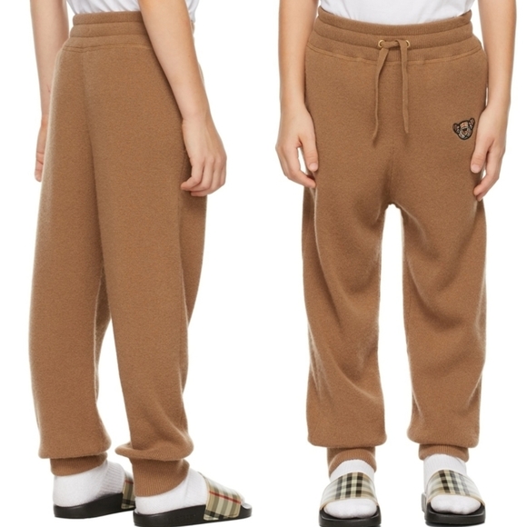 Burberry Cashmere Jogger Pants Thomas Bear Kid's Bottom - Picture 1 of 15